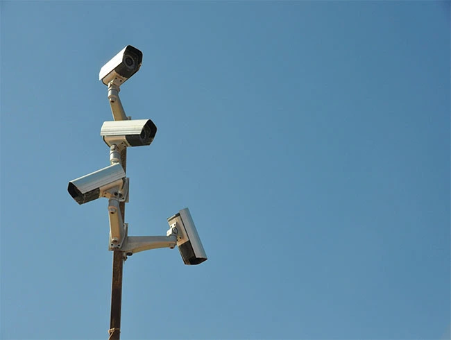 Pôle de caméra CCTV